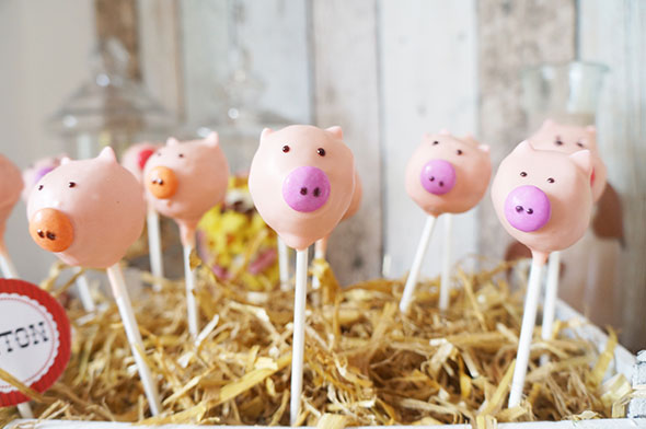 Cake Pops in Form von Schweinchen