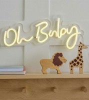 Neon-Schriftzug "Oh Baby" - warmweiß - 35 x 16 cm