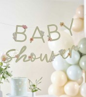 Baby Shower-Girlande aus Papier "Floral Baby" - 4 m