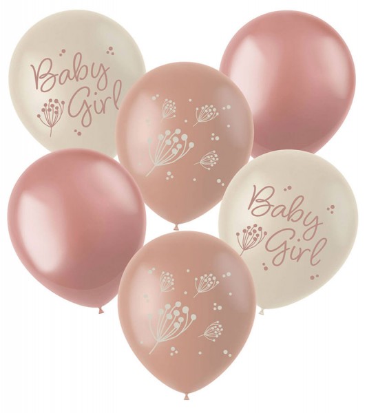 Luftballon-Set "Blooming Baby Girl" - 6-teilig