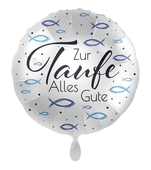 Folienballon "Zur Taufe alles Gute" - 43 cm